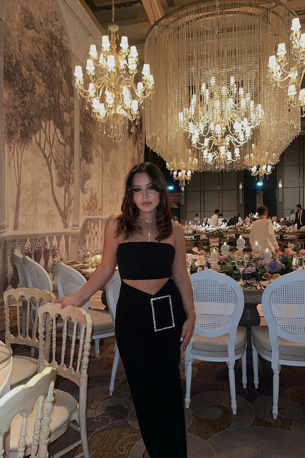 Black Accessory Detail Dress