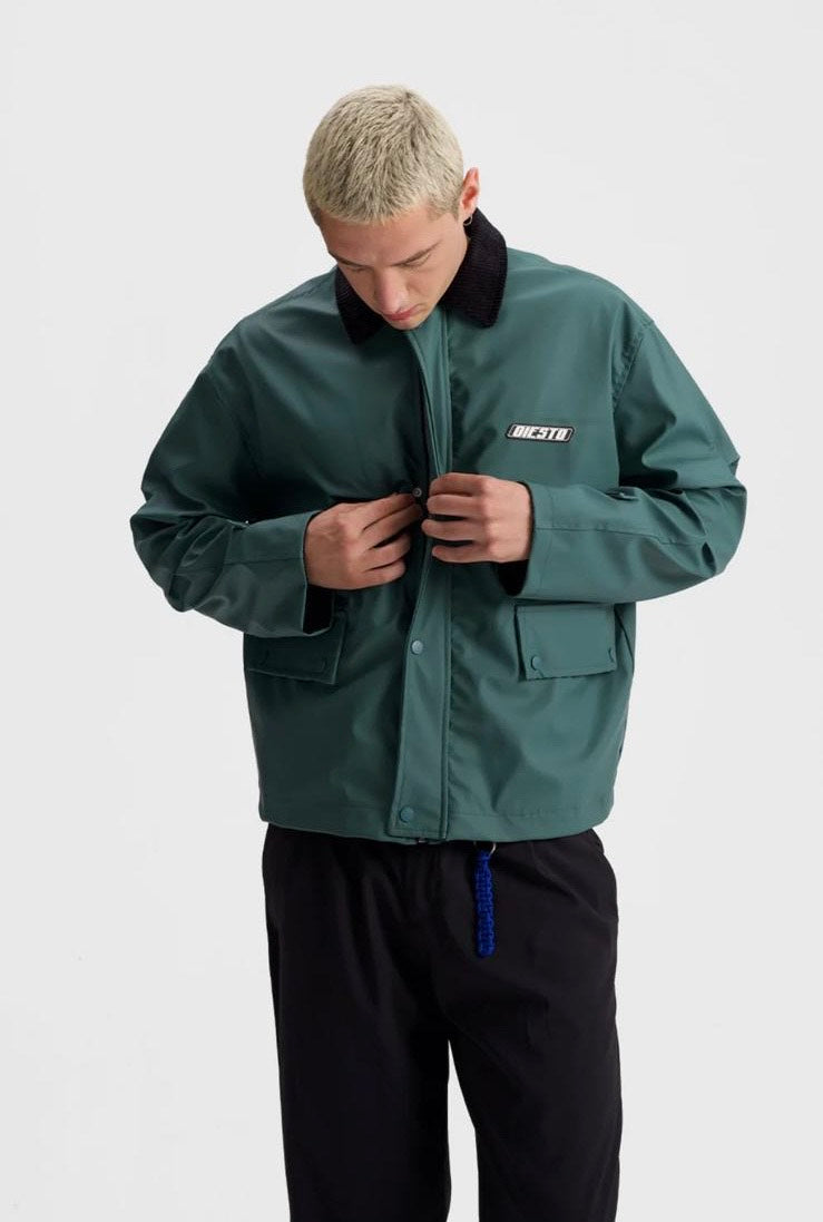 Green waterproof jacket